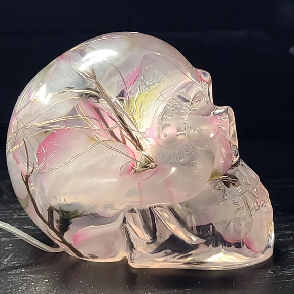 Skull cherry blossom nightlight- handmade - Picture 4 of 5